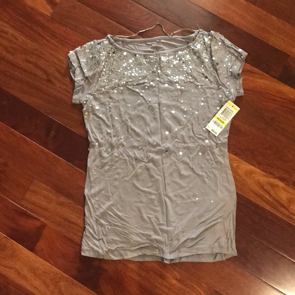 INC Truffle Taupe short sleeve shirt